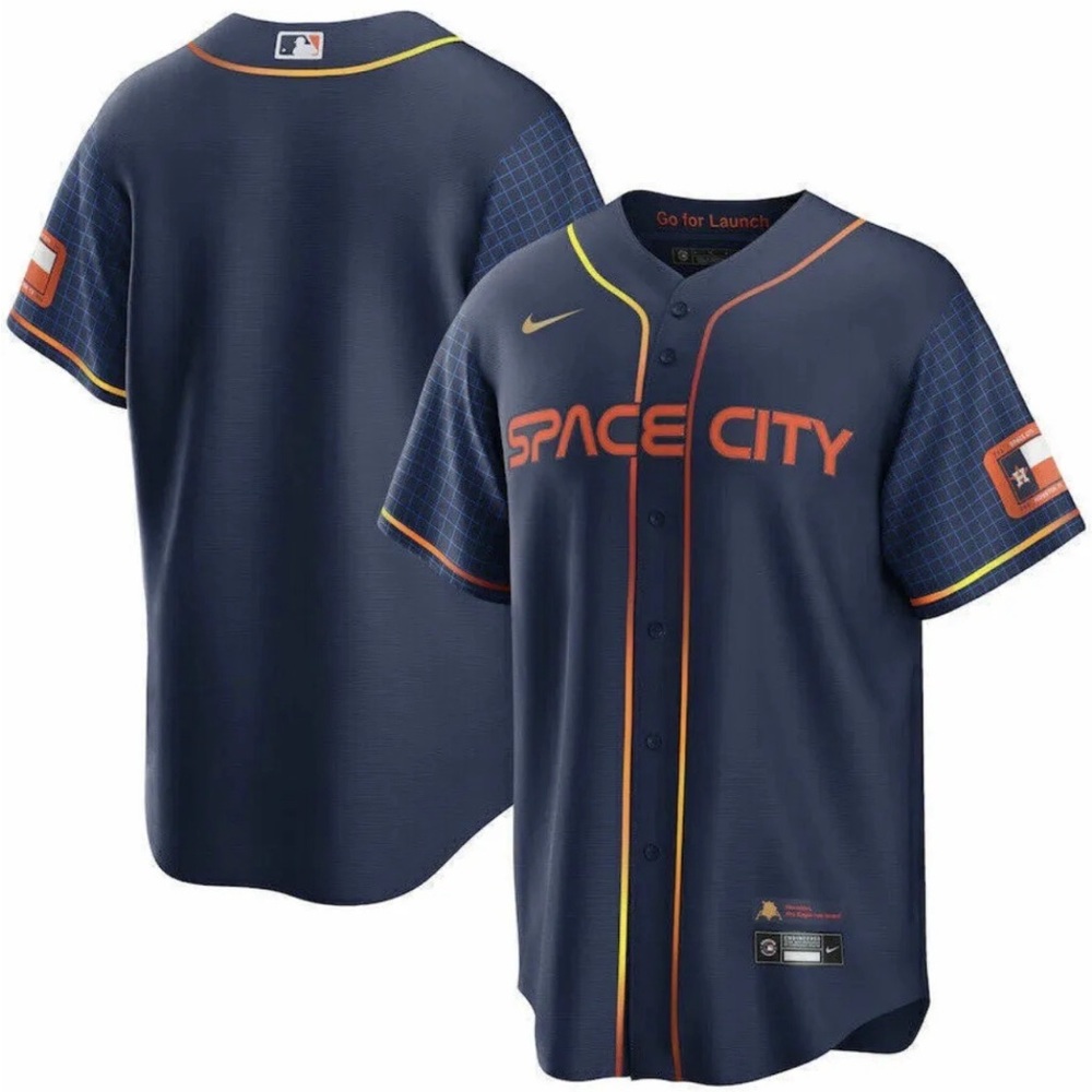 Nike Houston Astros City Connect Jersey Baseball MLB Space Men’s Sz: XL - Picture 2 of 7
